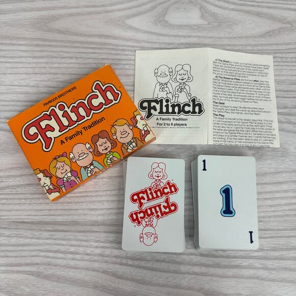 Vintage Flinch 1983 Parker Brothers Card Game A Family Tradition Full Set Age 8+ - Picture 2 of 4